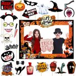 Halloween Photo Booth Props Kit, 24Pcs Photo Props &