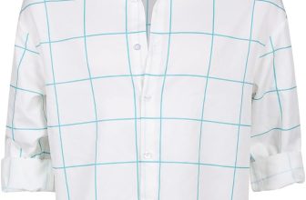 Adut White Shirt Blue Plaid Short Sleeve Shirt