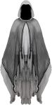 Halloween Hooded Cloak Scary Ghost Tattered Robe