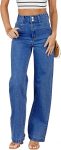 Sidefeel Women's Jeans High Waisted Straight Leg