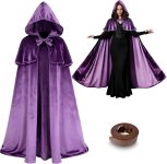 Sunlisky Renaissance Costumes Cloak with Hood Arm Holes