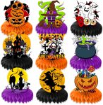 9PCS Halloween Honeycomb Centerpieces Themed Birthday
