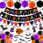 Halloween Birthday Party Decorations, 70PCs Halloween
