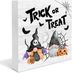 Halloween Decorations Indoor Halloween Gnomes Wood Sign