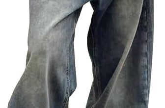 EMMIOL Women Wide Leg Jeans Mid-Low Waist Baggy Jeans