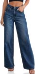 Cicy Bell Womens Wide Leg Jeans High Waisted Boyfriend