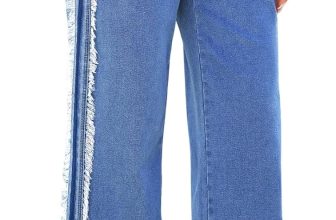 Sidefeel Womens Wide Leg Jeans High Waisted Straight