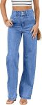 Sidefeel Women's Jeans High Waisted Straight Leg