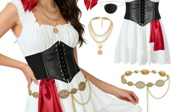 Angelaicos Adult Women's Pirate Costume with Sleeveless