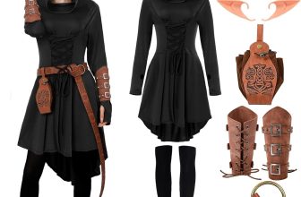 7PCS Women Medieval Fairy Costume Renaissance Elf