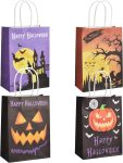 PAKCHOICE 12 Pcs Halloween Treat Bags Paper Gift Bags