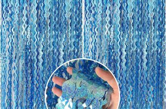 Tinsel Foil Fringe Curtains Wavy Backdrop for Parties