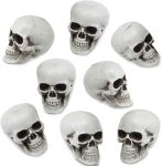 Boao 8 Pieces Halloween Skulls 1.8 x 1.8 x 2.4 Inches