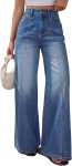 Trendy Queen Women's Wide Leg Baggy Jeans - High