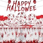 Peryiter 171 Pcs Halloween Party Supplies Disposable