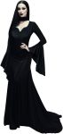 UQJE Women's Morticia Addams Dress Costumes Gothic Maxi