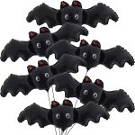 6Pcs Bat Balloons 35" Halloween Black Bats Foil Balloon