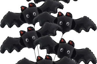 6Pcs Bat Balloons 35" Halloween Black Bats Foil Balloon