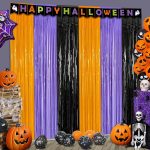 3 Packs 3.3ft x 6.6ft Orange Purple Black Metallic