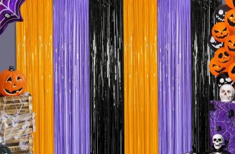 3 Packs 3.3ft x 6.6ft Orange Purple Black Metallic
