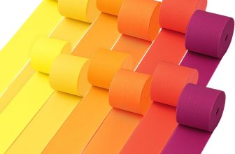 12 Rolls Orange Crepe Paper Streamers - Premium