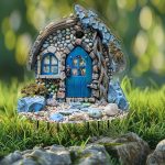 Fairy Stone House Acrylic Garden Stake, Indoor and