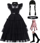 Black Costume Dress, 3-13 Years Girls Outfits with