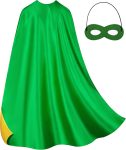 Adult Superhero Cape & Mask Set - Double-Sided Super
