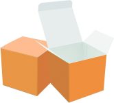 Oletx 25 Pcs Orange Paper Gift Boxes, Halloween treat