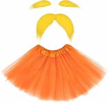 3PCS Orange Costume Accessories Set for Women Orange