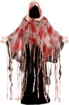 Halloween Horror Hooded Cloak Scary Ghost Tattered