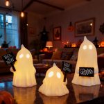 FORUP Halloween Ghost Decor, Set of 3 Lighted Cute