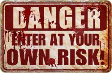 Halloween Decorations Outdoor Scary Metal Sign