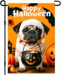 IVN Happy Halloween Garden Flag 12x18 Inch Double Sided