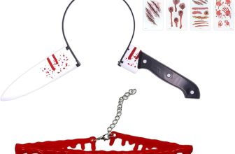 10Pcs Halloween Costumes Headband Necklace Tattoos