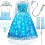 Davvew Princess Dresses for Girls Light Up Princess