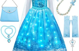 Davvew Princess Dresses for Girls Light Up Princess