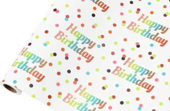 wishinside Birthday Wrapping Paper Roll-17 Inches X
