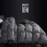 Luxurious Goose Down Feather Fiber Comforter Oversize