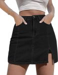luvamia Skorts Skirts for Women Denim Mini Skirt Side