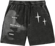 VIPWOLF Men's Graphic Shorts Drawstring Waist Figue