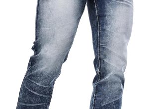 Men's Jeans - Embroidery Washed Crackle Design Jeans