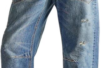 Mewunan Womens Pull-On Barrel Jeans Mid-Low Rise