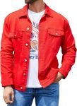 Bindefon Denim Jackets for Men Trucker Jean Jacket