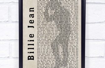 Billie Jean Shadow Song Lyric Quote Print