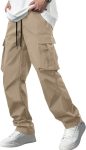 Comdecevis Men's Casual Cargo Pants Workout Joggers
