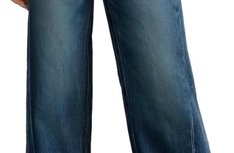 Sidefeel Women's Wide Leg Jeans High Waisted Stretchy
