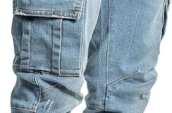 Pantete Cargo Jeans for Men Slim Fit Stretch Straight