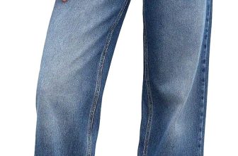 ELLEVEN Women's Low-Rise Baggy Jeans, High Stretchy Y2K