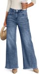 Trendy Queen Women's Wide Leg Jeans, Relaxed Loose